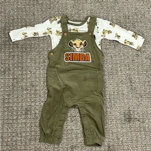 Disney Simba Kids Green Overalls